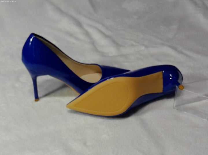 Blue Stiletto Heels,  thin heel, height increasing
